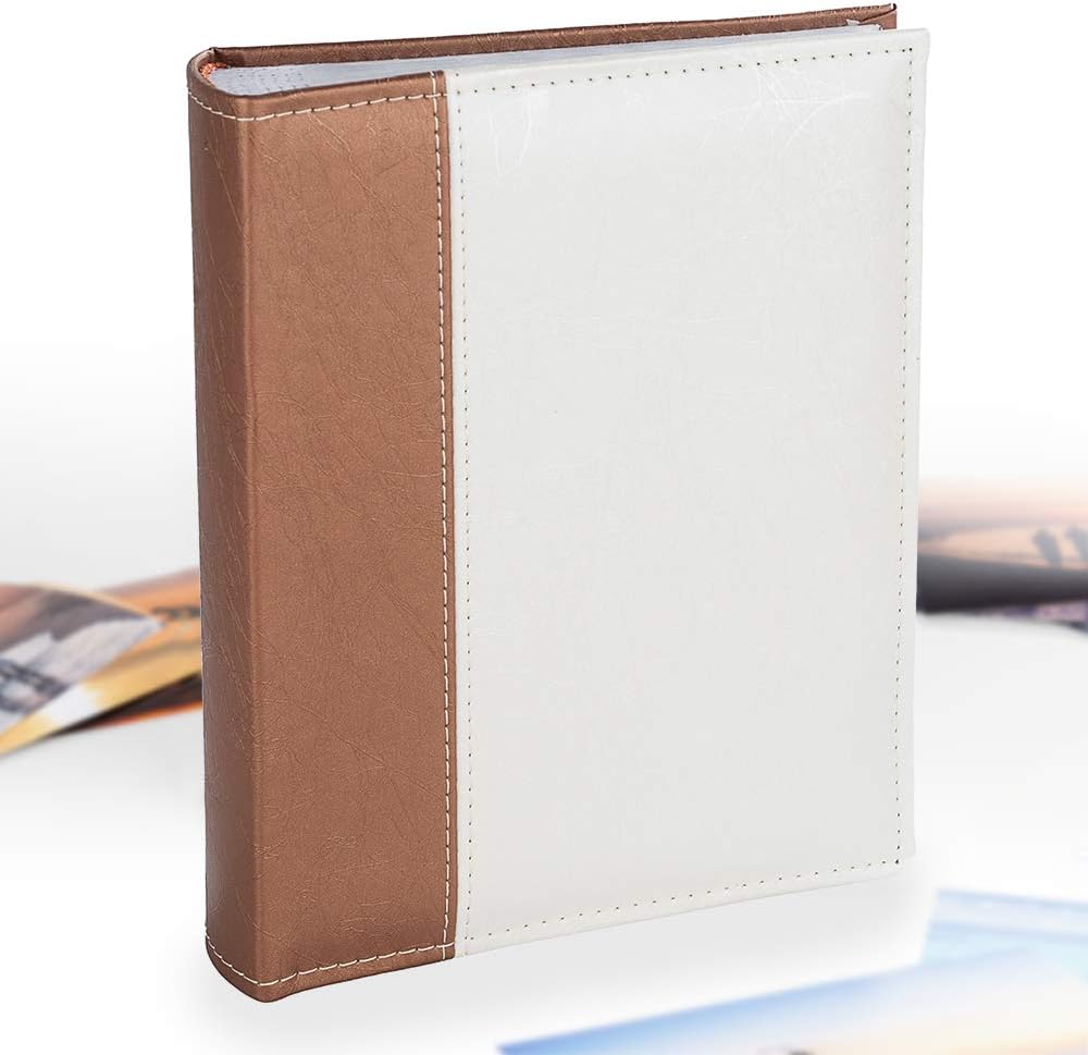 Beautiful 6x4 Photo Album - Aesthetically Designed Fotoalbum for 200 4x6 Size Pictures | Easy to Use Slip In Method with Lasting Pockets & Extra Space for Memos (Bronze Lux)