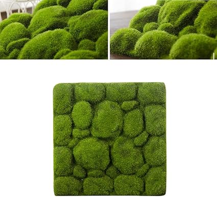 Amazon Com Sweetyhomes 12 99 12 99in Stone Shape Moss Grass Mat
