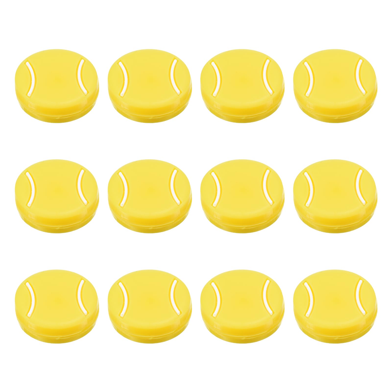 PATIKIL Tennis Racket Vibration Dampener, 12 Pack Tennis Racket Damper Silicone Racket String Shock Damping Absorber for Tennis Racket and String, Yellow