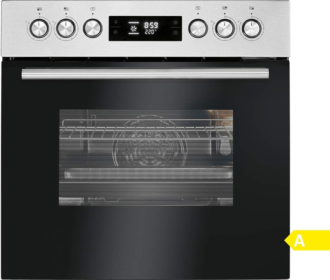 Bomann EHBI 7931 Elektroherd-Set, Induktions-/ Glaskeramik- Kochfeld, Breite 60 cm, 10 Backofen-Funktionen, Kombibedienung über Regler und Touch Control, Topferkennung, Restwärmeanzeige, schwarz