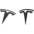 Logo Decal Wrap for Tesla Model Y, 4-pc Set (Matte Black)