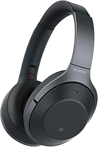 Sony Noise Cancelling Headphones WH1000XM2: Over Ear Wireless Bluetooth Headphones with Microphone - Hi Res Audio and Active Sound Cancellation - Black (2017 model)