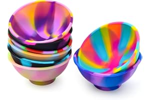 Coopay 8 Pieces Mini Silicone Pinch Bowls Colorful Heat Resistant Snack Prep and Serve Bowls, Unbreakable, Flexible, 1.75 Oz 