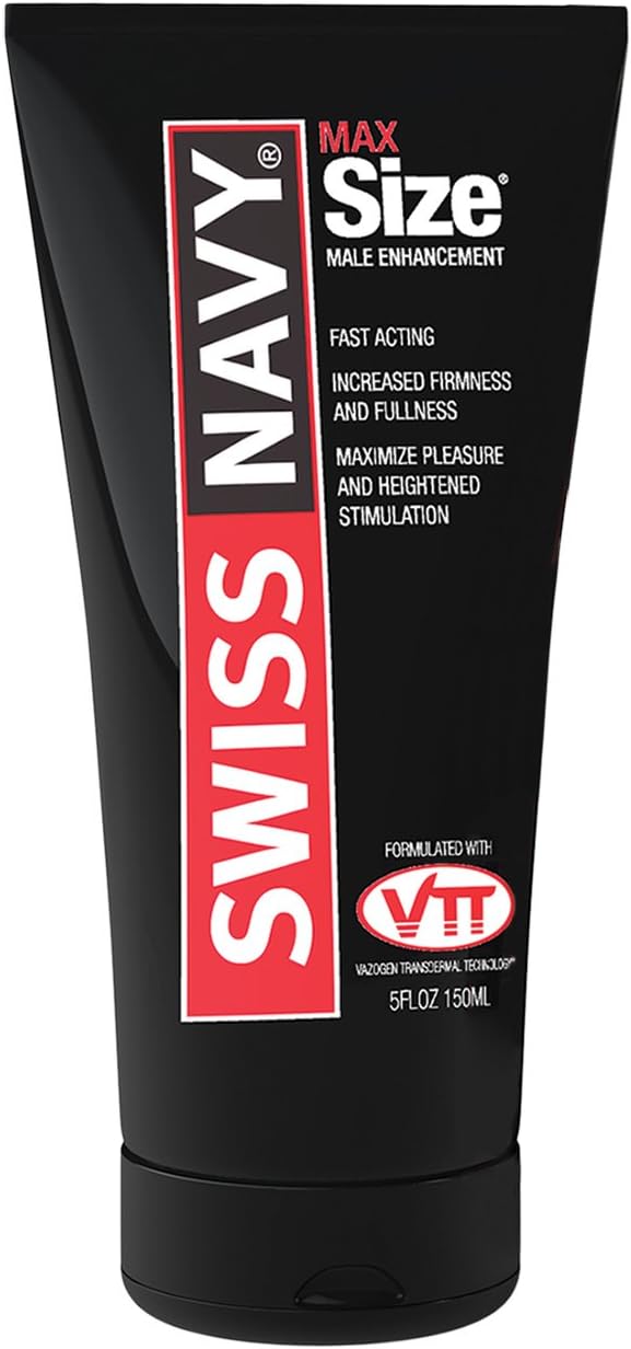 SWISS NAVY Max Size Male Enhancement Cream (5oz), Bule, 150.00 ml (Pack of 1)