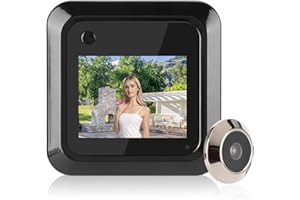 JTLB Peephole Camera for Existing Peephole 19×12×4 2.4In Smart Door Viewer Tft LCD Screen Display 0.3Mp 95 Wide Angle Camera Photo Recording