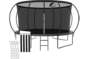 CITYLE Tranpoline 1500LBS 8 10 12 14 15 16 FT Tranpoline for Kids and Adults Tranpoline with Enclosure Net, Wind Stakes, Basketball Hoop, Heavy Duty Recreational Tranpolines - ASTM Approved