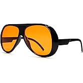 TYA Trendy Aviator Sunglasses for Women Men, Retro 70s Sun Glasses, Oversized glasses UV400