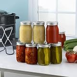 Hniuyun 4 Pack 16 oz Glass Mason Jars with Silver Lids, Regular Mouth view 6