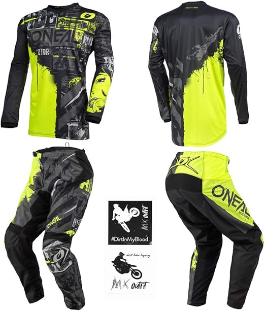 yellow dirt bike gear