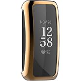 BabyValley Case Compatible with Fitbit Inspire 2/Inspire 3 Full Coverage Screen Protector Soft TPU Plated Bumper Shell Protective Cover for Inspire 3/Inspire 2 (Rose Gold)
