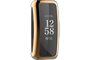 BabyValley Case Compatible with Fitbit Inspire 2/Inspire 3 Full Coverage Screen Protector Soft TPU Plated Bumper Shell Protective Cover for Inspire 3/Inspire 2 (Rose Gold)