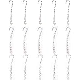 15 Pack Metal Bookmark - Silver Metal Bookmark Hairpin Hook Carved Antique Vintage with Loop Book Markers Embossed Bookmarks, Jewelry Making Charms