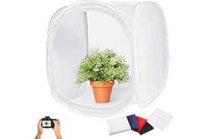 JS JULIUS STUDIO Julius Studio 40 x 40 inch (Extra Large) Cubic White Cube Photo Shooting Tent, Pop Up Light Box, Photoshooting Box with 4 Color Backdrop Background, White Black Blue Red, Diffusion Soft Box, JSAG875