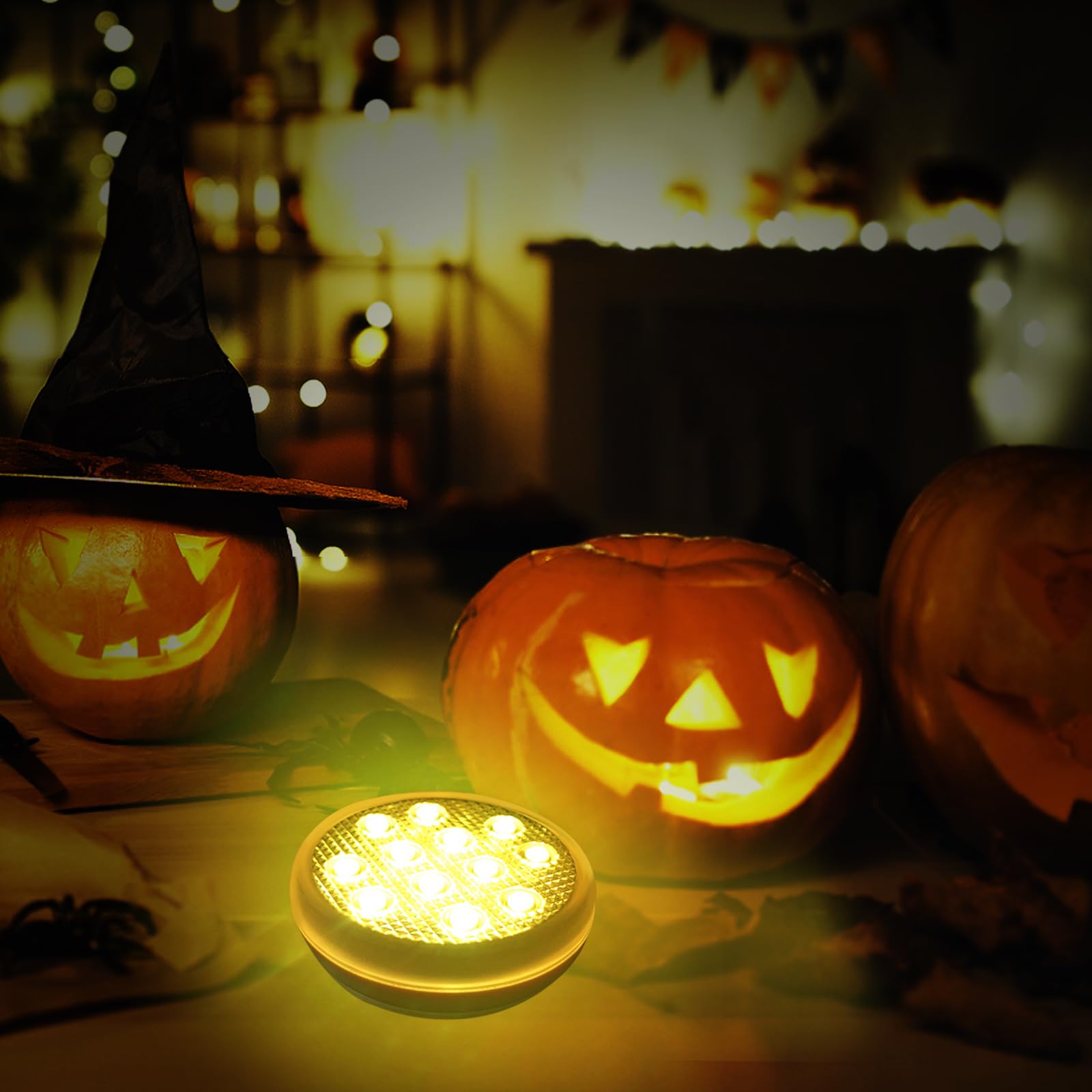 Photo 1 of TEPENAR Rechargeable Submersible Led Lights: Pool Lights with Remote Battery Operated Pumpkin Lights 16 Color Changing Magnetic Jack O Lantern Light for Bathtub Halloween Decor 1Pack