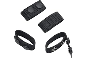 TACNEX Duty Belt Keepers with Double Snaps for 1.5"/1.75"/2"/2.25" Wide Police Security Tactical Nylon Belt Accessories 4 PCS