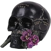 Pacific Giftware Skull with Flower Resin Figurine Home Decor