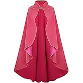 AGCOAH Women Medieval Cloak Adult Renaissance Victorian Deluxe Stand Collar Velvet Gold Trim Cape Halloween Cosplay