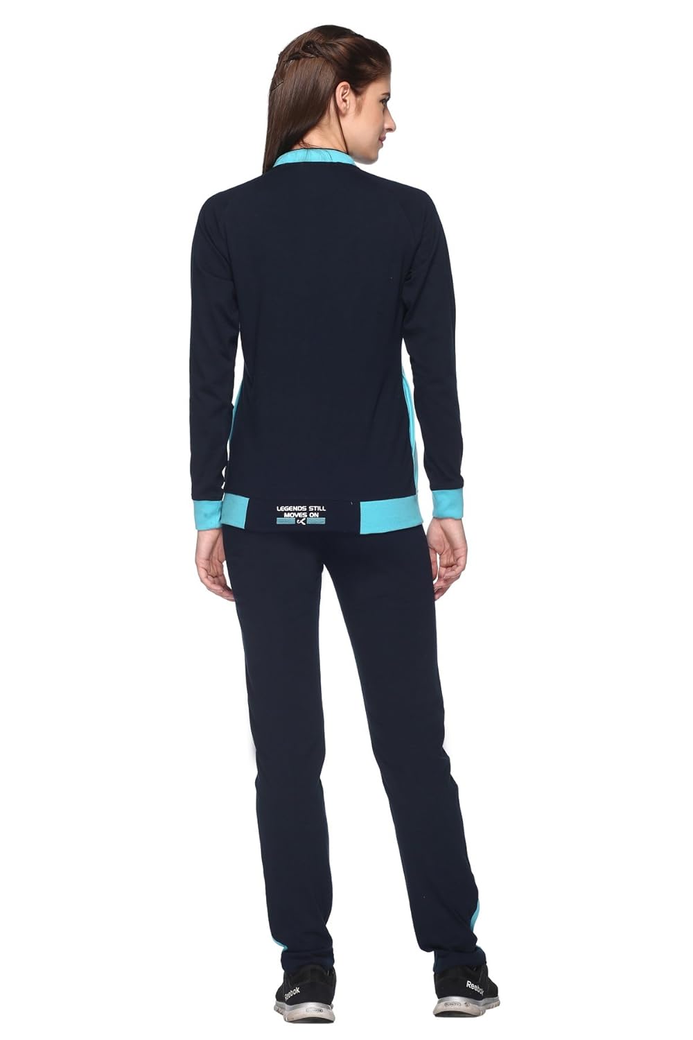 ex10sive women's front zipper cotton blended active wear set