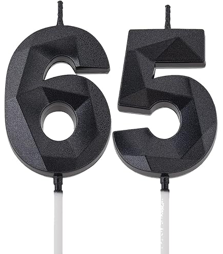 VSHILI 56 & 65 Birthday Candles - Pink Number Cake Candles, Cake Topper Decor For Milestone Birthdays - View #4
