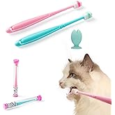 E.M&S.T by Emmeliestella Small Dog & Cat Toothbrush 360 Degree Soft Silicone, Cat Dental Care, Toothbrush Holder, Easy to Han