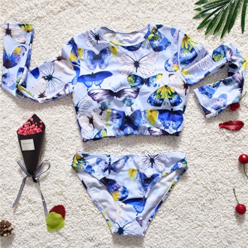 Two Piece Swimsuit Amazon Long Sleeve Bathing Suits Kids Girl