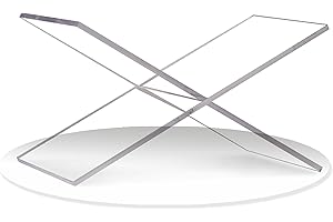 LIZ QNNALY Large Clear Acrylic Book Stand - Perfect for Displaying Open Books on Your Coffee Table - Ideal for Bibles, Cookbooks, Magazines, Each with a Lucite Paperweight