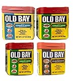 Old Bay Seasoning Ultimate Bundle - 4 Items (2 Old Bay with Garlic & Herb Seasoning, 1 Old Bay with Blackened Seasoning, and 1 Old Bay with Lemon & Herb Seasoning)