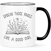 Maustic Gifts for Book Lovers, Good Girl Reader Mug, Funny Gifts for Readers Books Lovers Women, Bookish Gift for Friend Sister Bestie, Gift Idea for Christmas Birthday, Funny Book Coffee Mug, 11 Oz