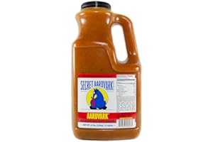 Secret Aardvark Habanero Hot Sauce – Habanero Peppers & Roasted Tomatoes, Medium Spiced Hot Sauce, BBQ Sauce, Non-GMO, Low Sugar, Low Carb, Gluten-Free Hot Sauce & Marinade – 64 fl oz 1 Pack