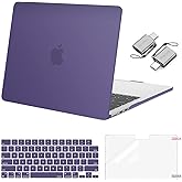 MOSISO Compatible with MacBook Air 13 inch Case 2026 2025 2024 2023 2022 M4 A3240 M3 A3113 M2 A2681,Plastic Hard Shell&Keyboard Cover&ScreenFilm&Type C for MacBook Air 13.6 inch Case, Imperial Purple