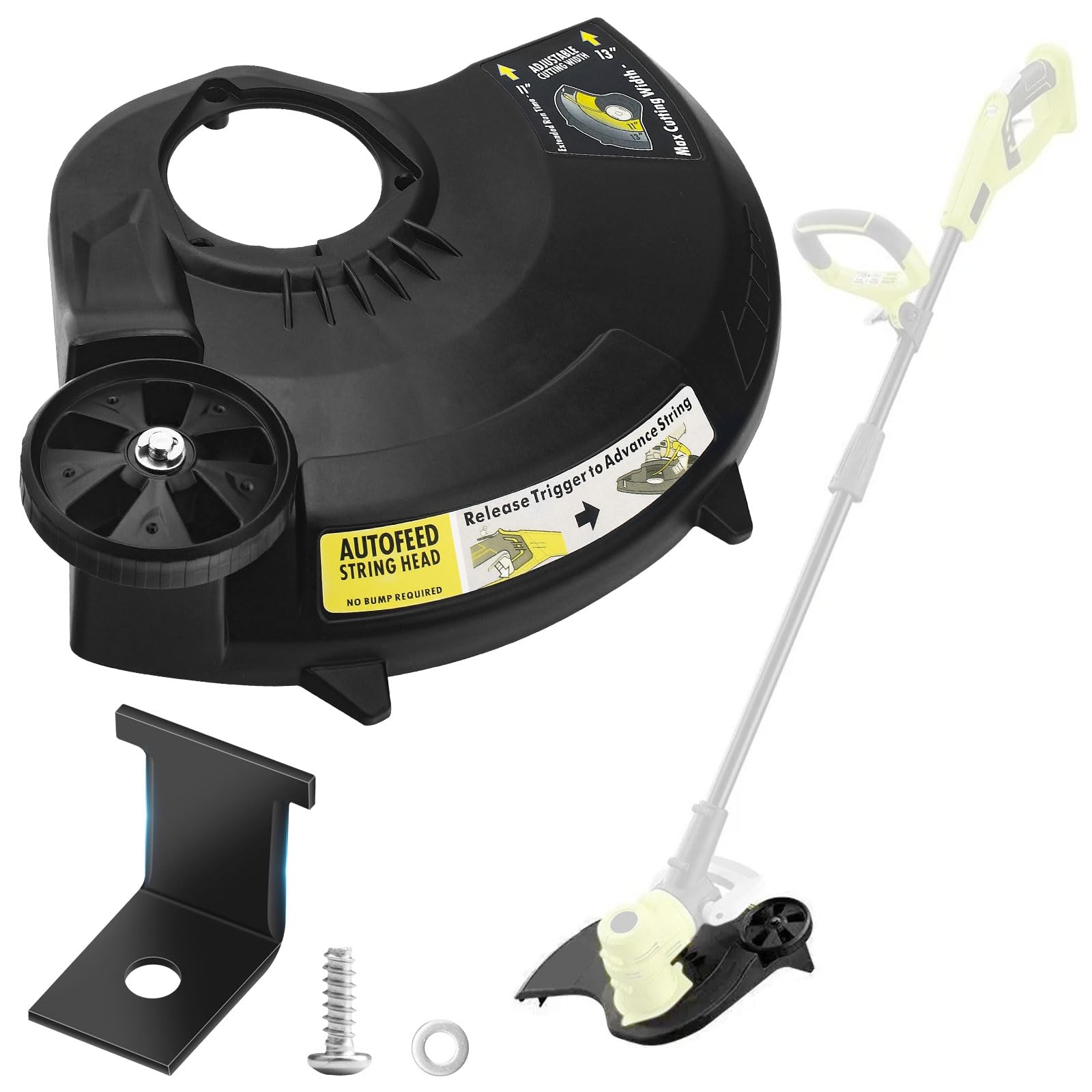 Photo 1 of 351122001 String Trimmer Guard Assembly for Ryobi P2008 P2008VNM P2080 Trimmer/Edger Black