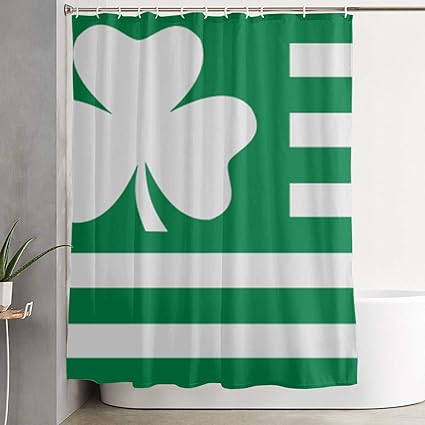 Amazon Com Arsmt Green Flag Shamrock Shower Curtain With Hooks