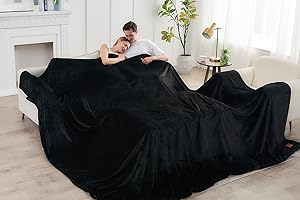 Commollis Oversized King Fleece Blanket 120"x120" (10'x10') - Giant Flannel Throw Blanket for Bed, Couch, Camping & Travel - Soft, Warm, Family-Sized Blanket for Indoor & Outdoor Use