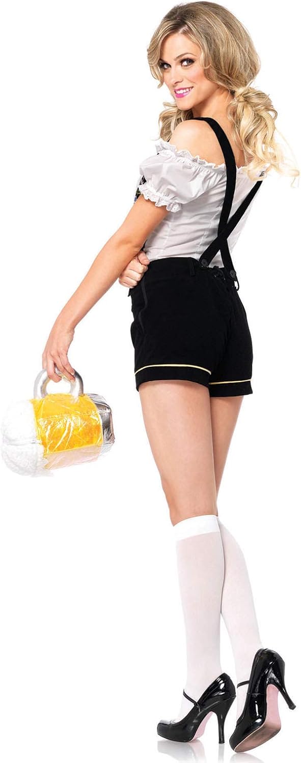 Leg Avenue Women's 2 Piece Edelweiss Lederhosen Oktoberfest Costume: Clothing