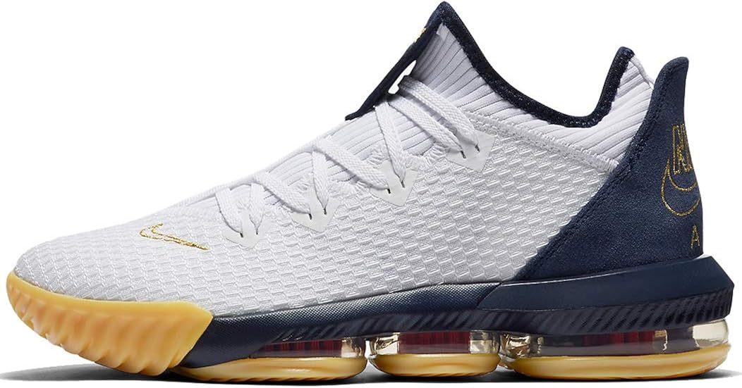 lebron xvi low white metallic gold