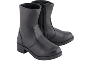 Milwaukee Leather MBL9480 Women's Premium Black 'Super Clean' Motorcycle Fashion Riding Boots with Side Zippers - 8
