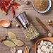 Pepper Mill Salt Grinder, Stainless Steel Surface Pepper or Salt Mill with Adjustable Coarseness & Cleaning Brush by F-Q-T (1 piece) Salt Shakers Cruets