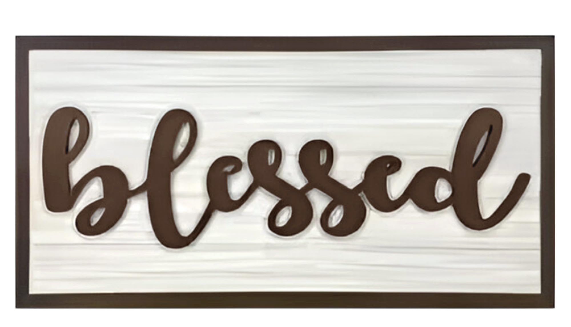 Photo 1 of "Blessed" Wall Decor - Sign - 24" x 12" - Decorative Canvas Print for Living Room, Kitchen, Bedroom & Office - Modern Home Décor