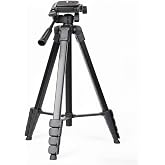 17"-67" Black Aluminum Tripod for Laser Level, 1.5lb Lightweight | 3D pan tilt, quick release, 1/4"-20 thread fits most laser levels, non-slip rubber base, fast setup, cameras &amp; accessories