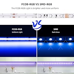 BTF-LIGHTING FCOB COB RGB LED Strip 840LED/m 16.4FT