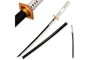 Sword fort Carbon Steel DemonSlayer Sword Real Metal, Handmade Katana Anime Cosplay Sword, About 41 inches-rengoku/tanjiro/in