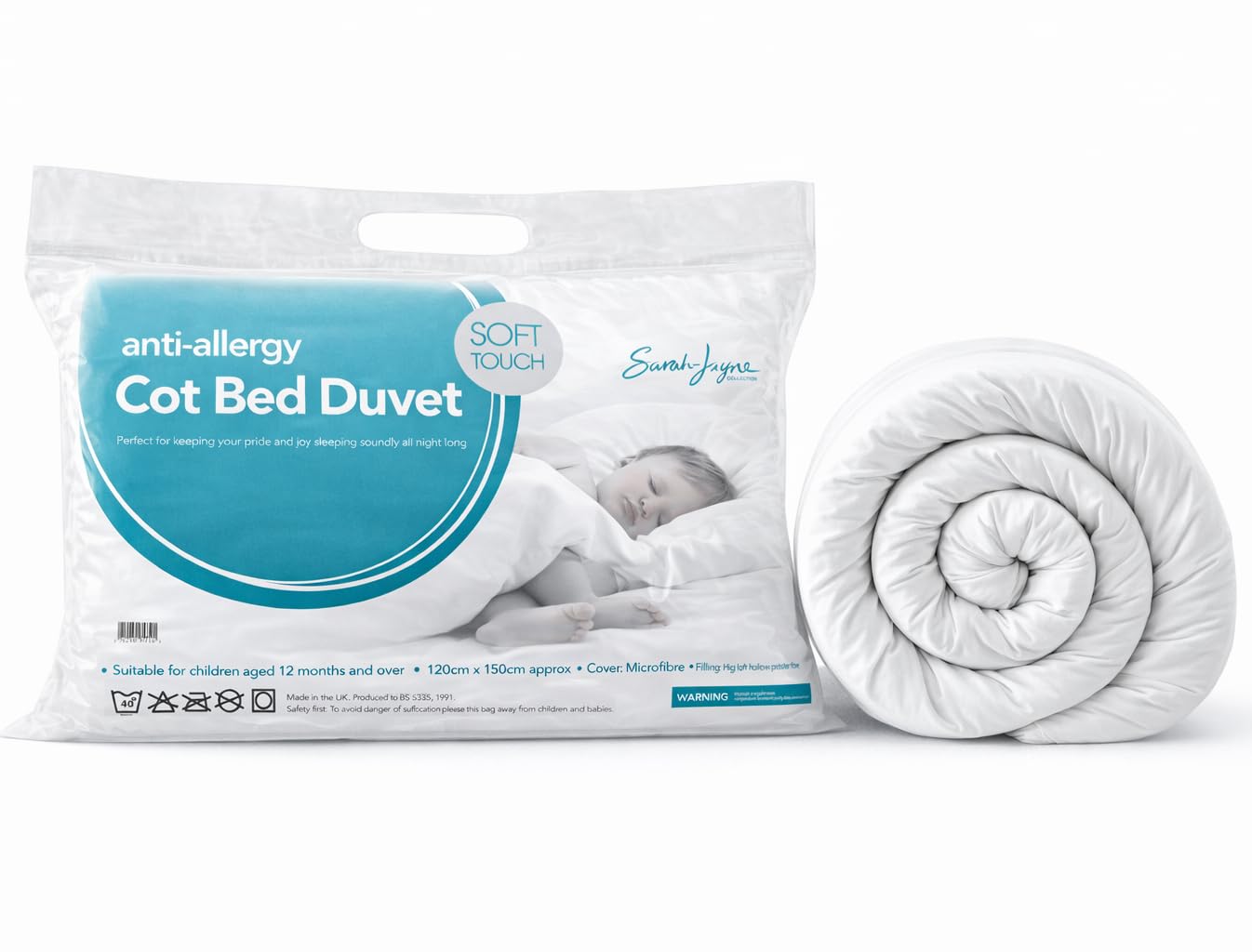 Sarah Jayne Anti Allergy Cot Bed Duvet 9.0 TOG Cot Bed Quilt