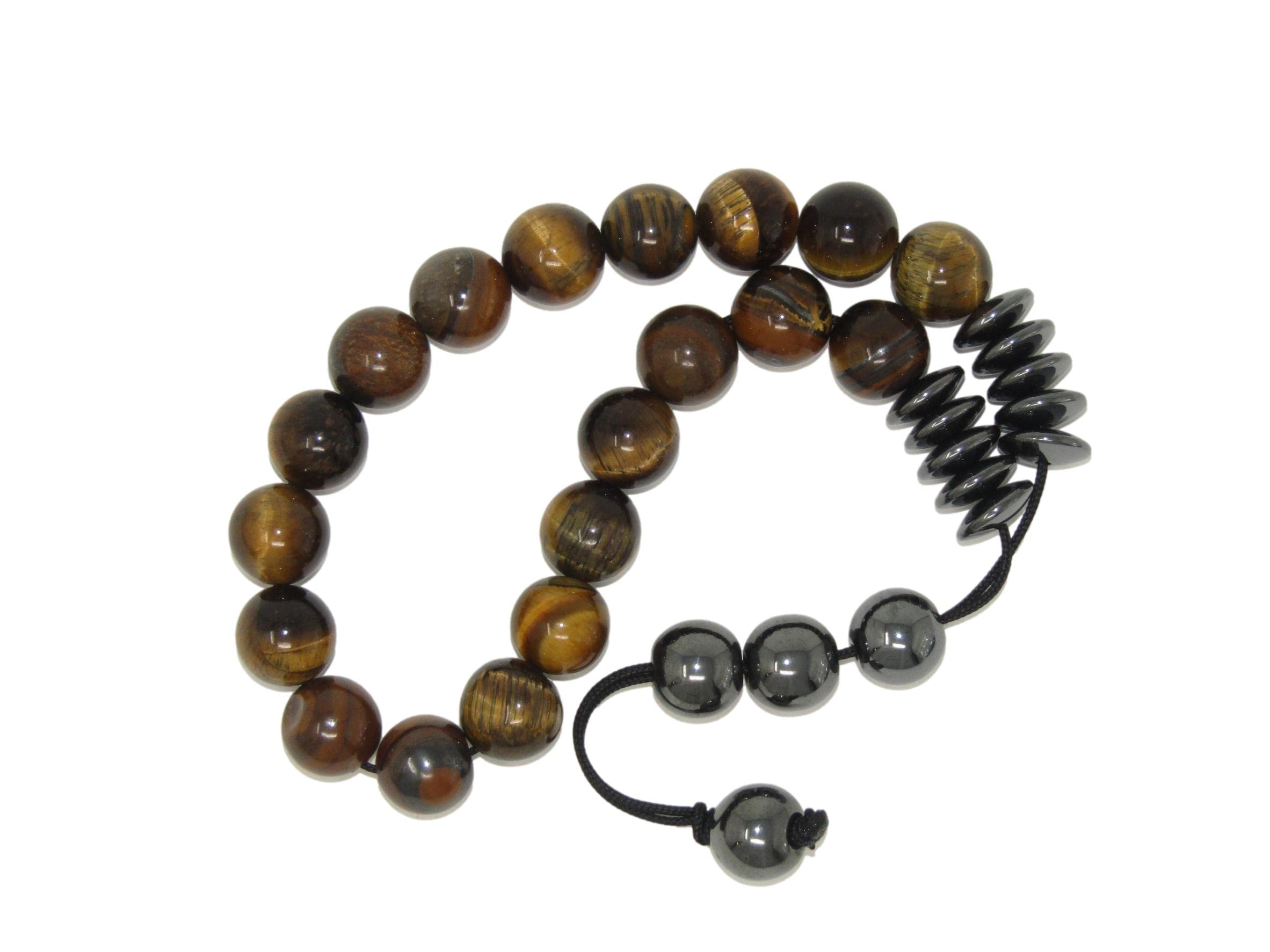 N3TE - Greek Style Loose Strung Prayer Beads 10mm Tiger Eye Gemstone Beads Handmade