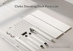 Claiks Electric Standing Desk, Adjustable Height