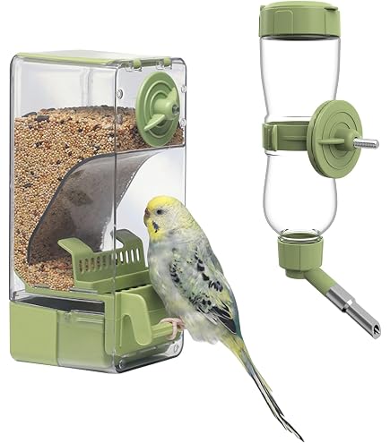 HEALEEP 10pcs Self-Filling Bird Water Feeder - Large Capacity Glass Drinker Bowl For Parakeets & Pigeons