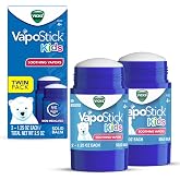 Vicks VapoStick Kids, Solid Balm, No Mess, for Kids Ages 4+ Soothing Non-Medicated Vicks Vapors, Easy-to-Use No-Touch Applicator, Lightweight Feel, 1.25oz x 2