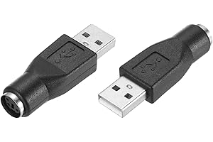 MECCANIXITY 2 Pcs PS/2 to USB Port, PS/2 to USB Adapter PS/2 Female to USB Male Adapter for Wired Mouse Keyboard Desktop PC L