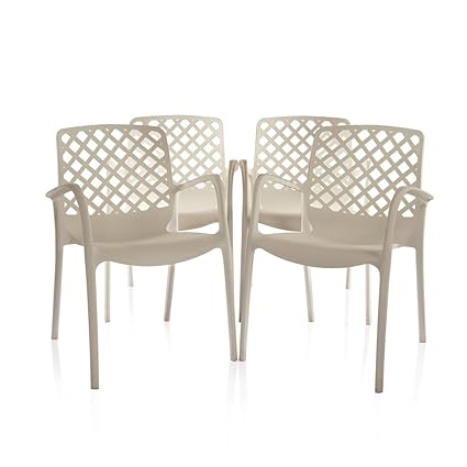 Varmora Rex Chair Set of 4 (Diomond - White)
