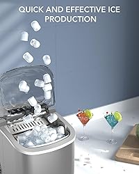 Electactic Ice Maker Countertop, Efficient Easy
