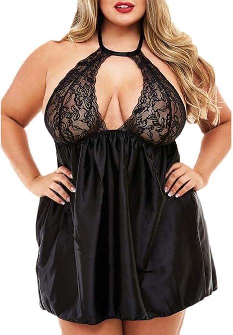 robe noire érotique grande taille clous argentés Me-Seduce XXL/XXXL